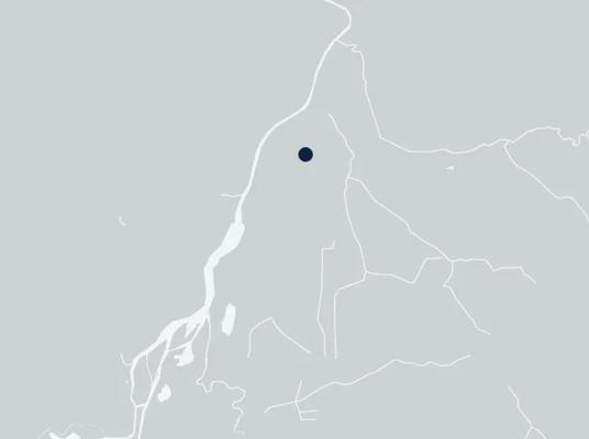 Screenshot of the map with the pin showing the location of Rzesyow