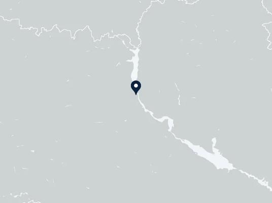 Screenshot of the map with the pin showing the location of Kyiv, Ukraine