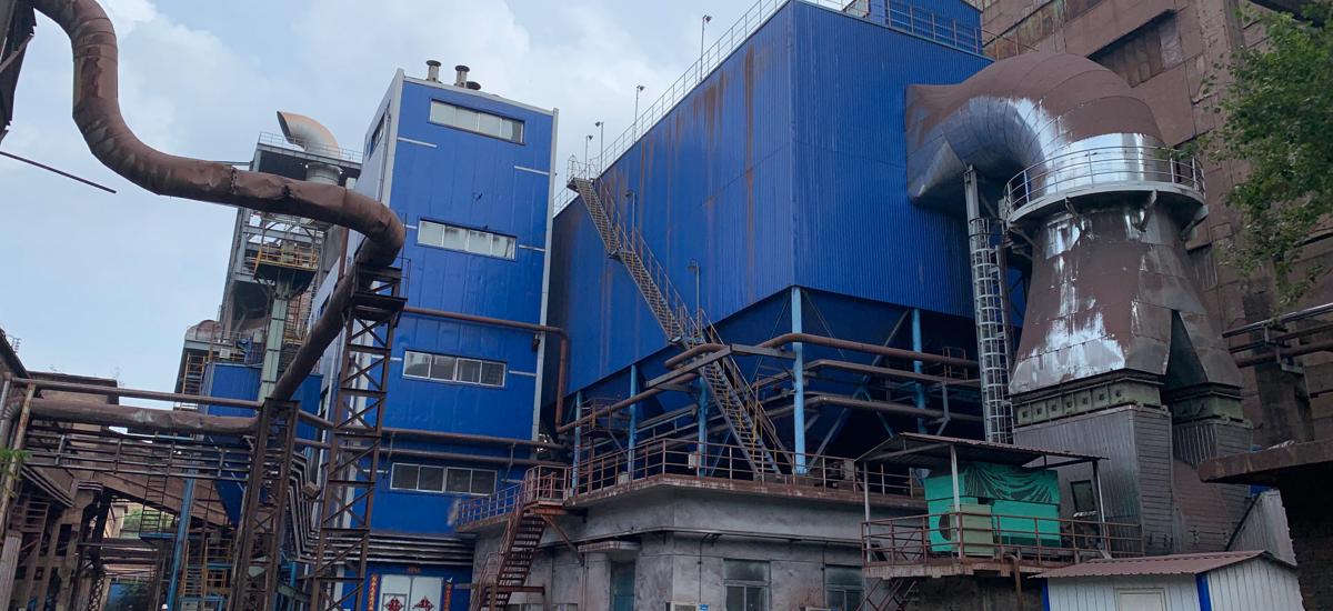 Sinter shaft cooler: boiler system, bag filter dedusting system