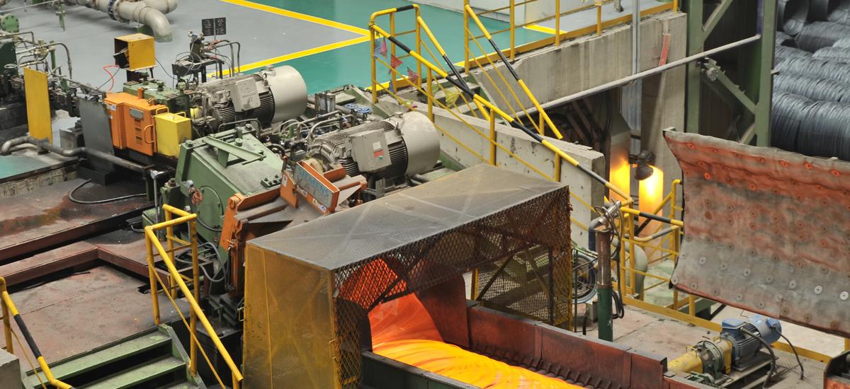 A pinch roll and laying head at Zenith Steel. Primetals Technologies revamps two wire-rod mills for Zenith Steel in Changzhou, China.