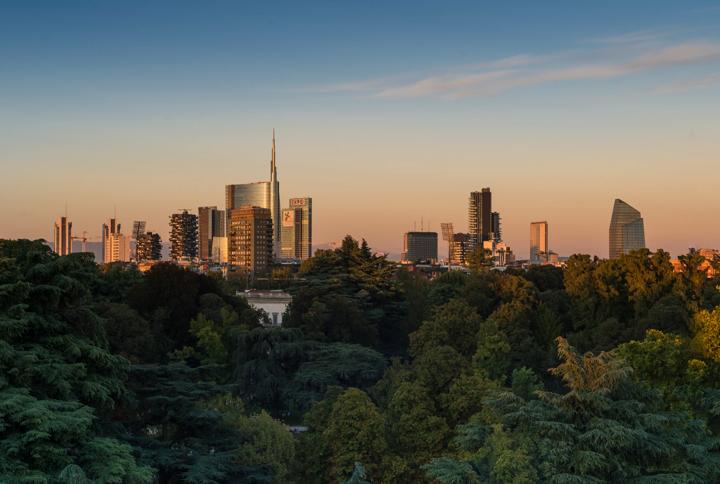 Skyline of Milan, Italy