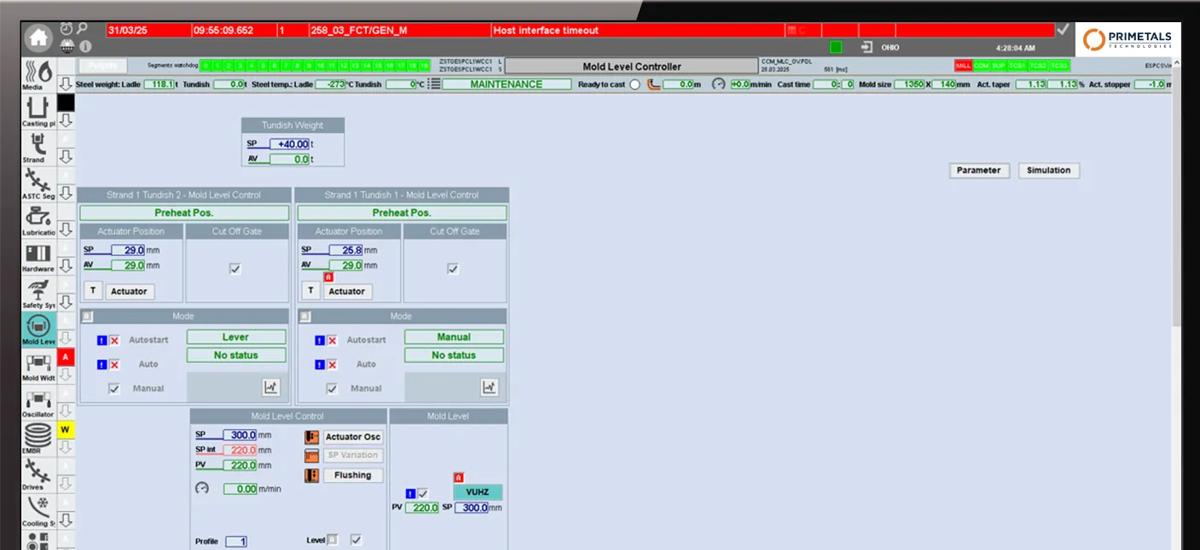 Monitor with the LevCon software