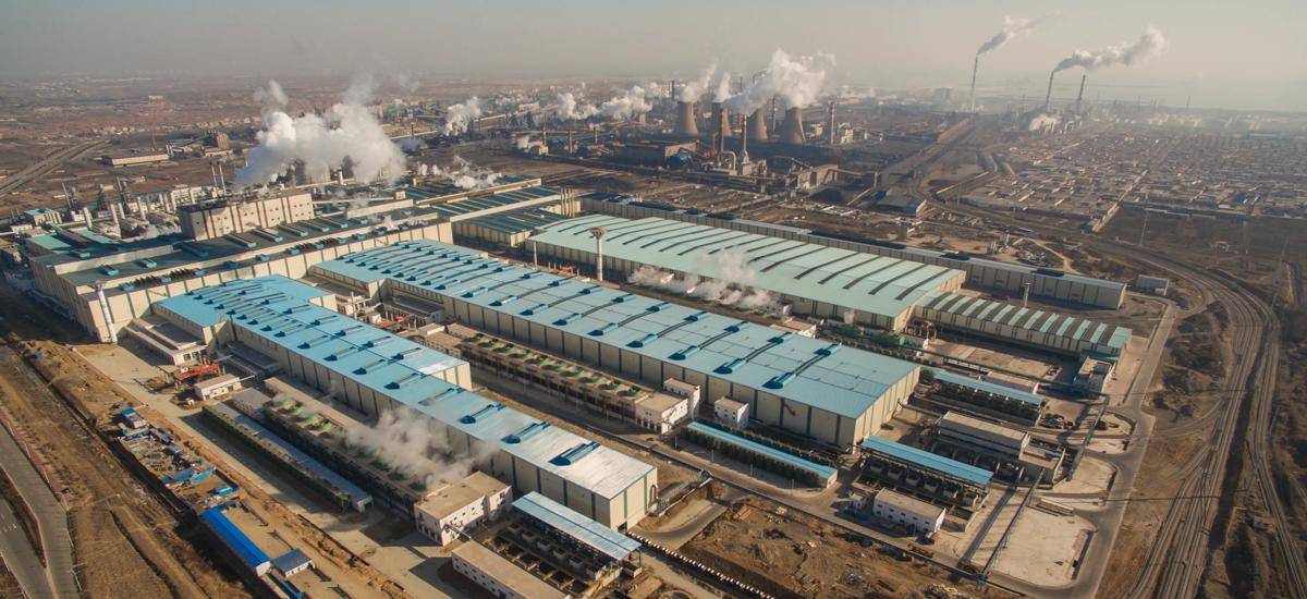 Aerial view of the Rizhao Arvedi ESP complex