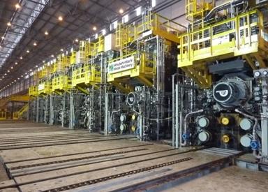 Finishing train of a hot strip mill 