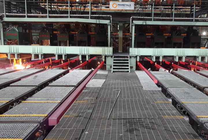 billet caster at the Changzhou converter steelmaking plant #3 of steel producer Zenith Steel, China