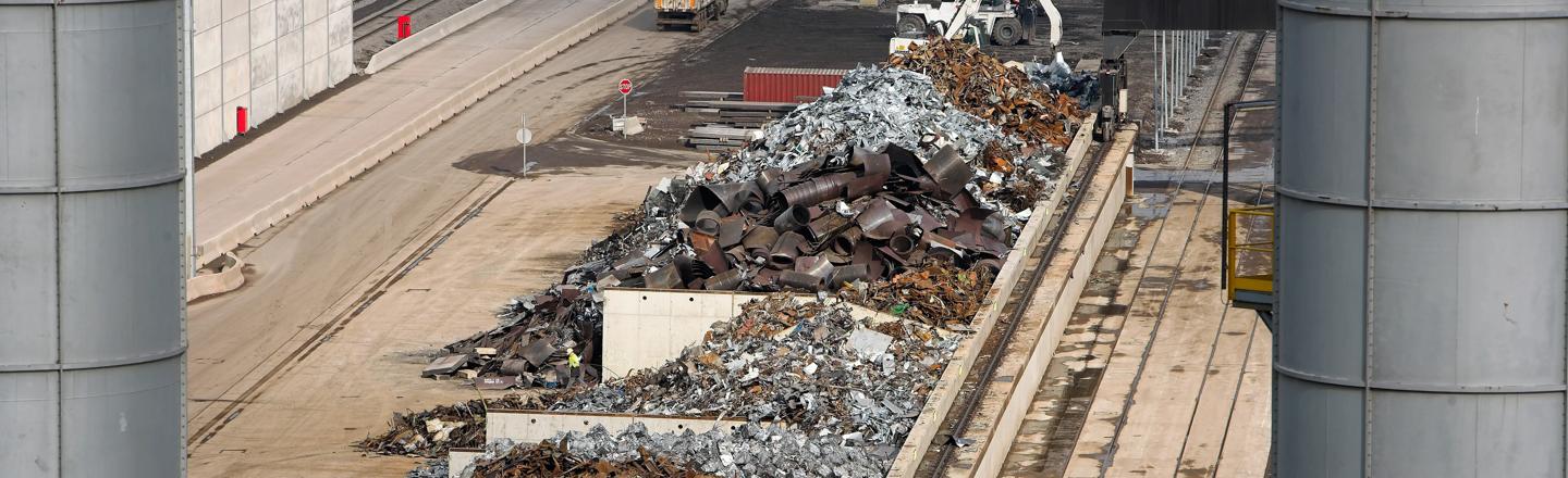 Scrap yard in a steel plant