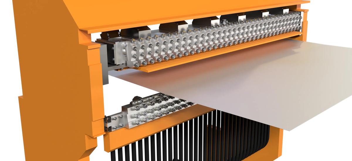 Rendering of the Lidao New Energy ISV spray bar assembly from Primetals Technologies. 