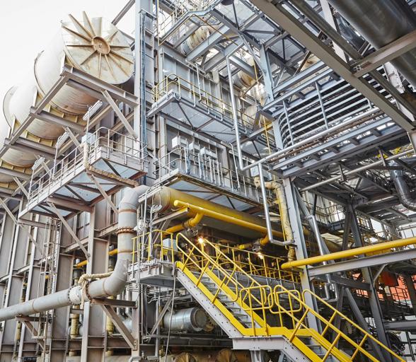 View on reformer of MIDREX® (HBI) plant of ArcelorMittal Texas (formerly voestalpine Texas)
