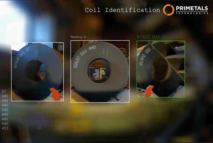 Coil ID detection at SSAB Hämeenlinna by the AI-backed assistant system from Primetals Technologies. 