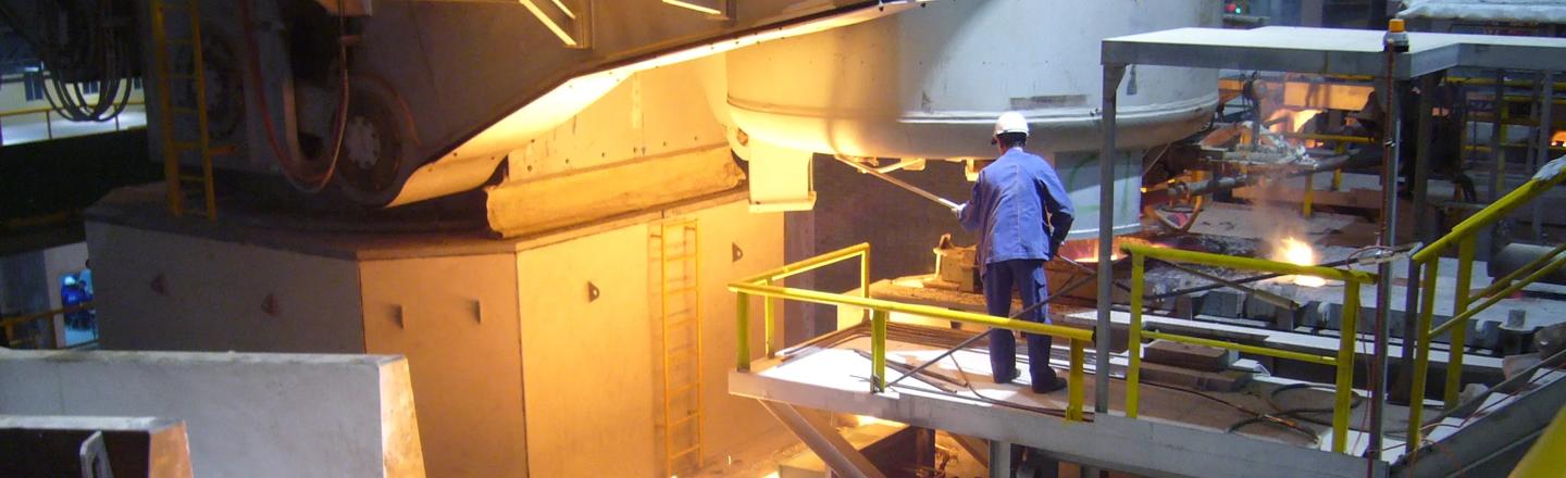 Continuous casting platform slab