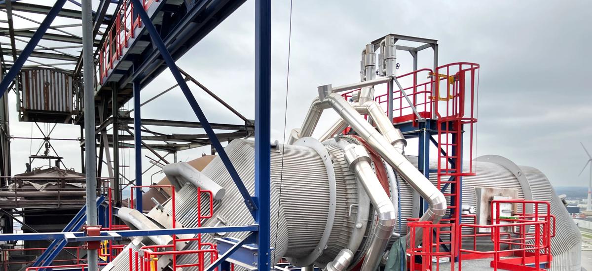 Part of the waste heat recovery system from Primetals Technologies at Aperam Genk. 