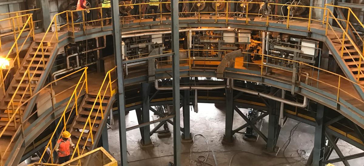 Circular Pelletizing Technology (CPT) plant from Primetals Technologies in operation at the Basantpur, Keonjhar district site of Pro Minerals Pvt. Ltd. (Pro Minerals) in the Indian State of Odisha
