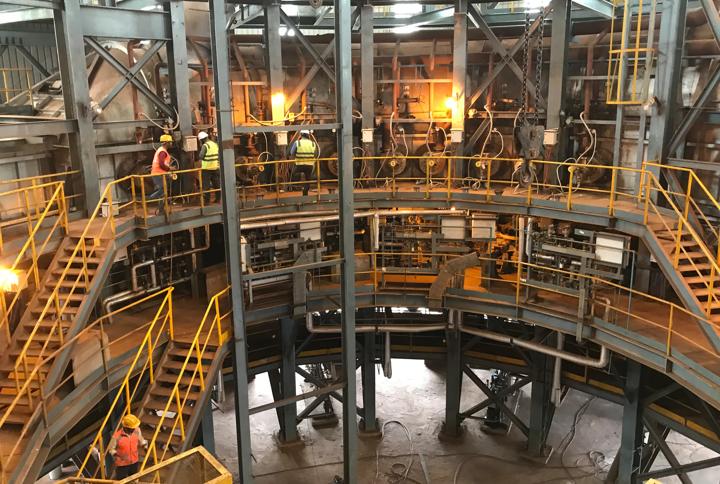 Circular Pelletizing Technology (CPT) plant from Primetals Technologies in operation at the Basantpur, Keonjhar district site of Pro Minerals Pvt. Ltd. (Pro Minerals) in the Indian State of Odisha