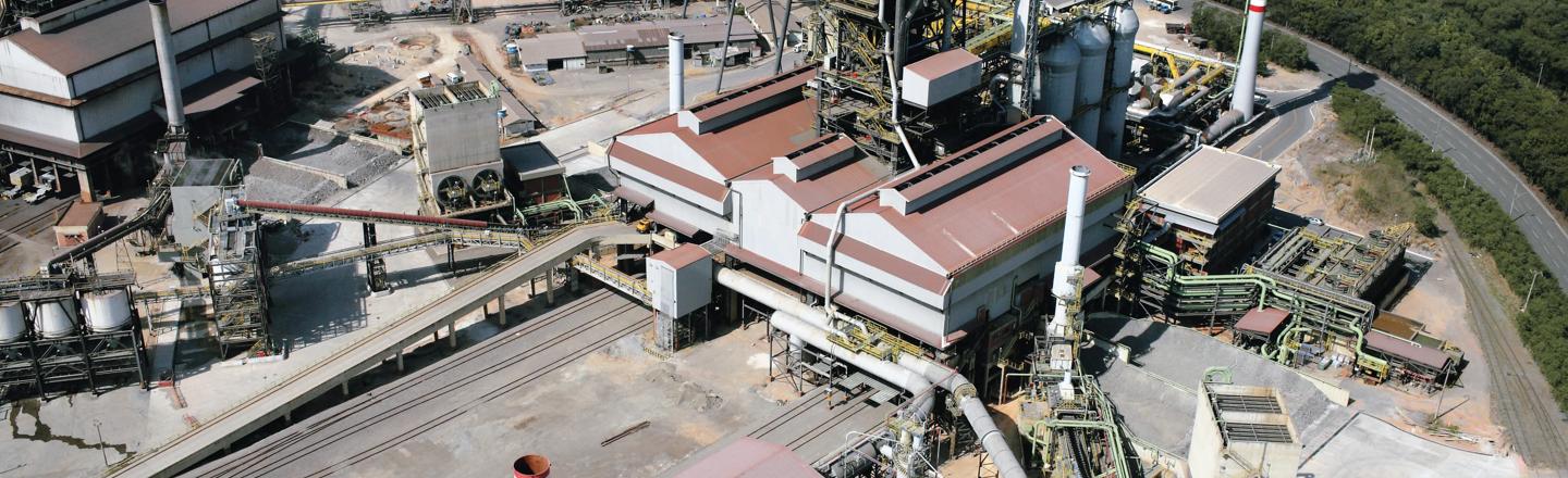 Blast furnace aerial view