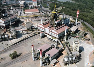 Blast furnace aerial view