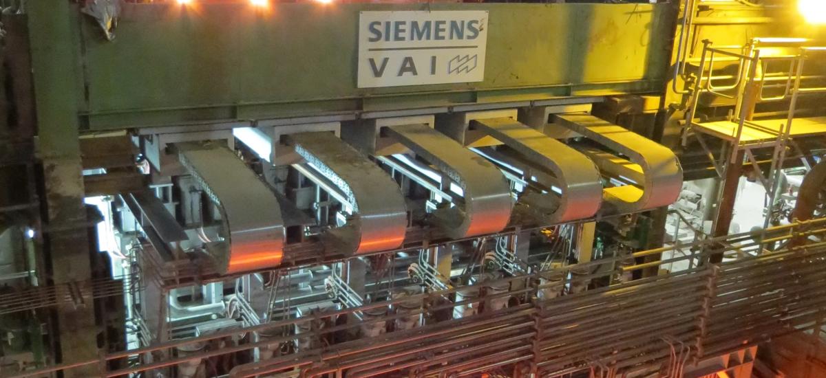 Five-strand continuous billet caster from Primetals Technologies in the Elbe-Stahlwerke Feralpi GmbH (ESF) plant in Riesa, Germany.