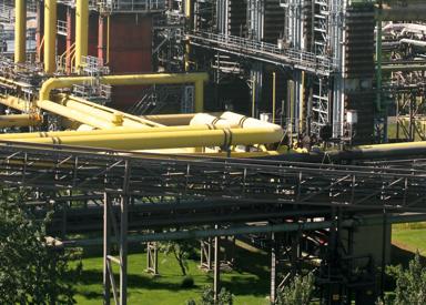 Aerial view of the cokemaking facilities at SSAB Raahe