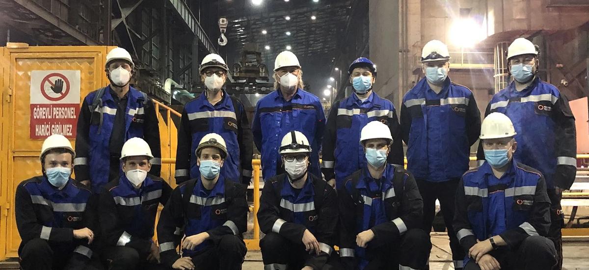  The Primetals Technologies team during commissioning on site at Dilovası near Istanbul.