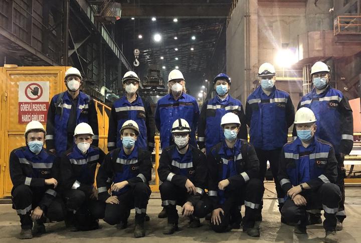 Modernization of slab caster: PT team during commissioning on site at Dilovası near Istanbul