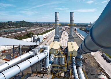 Electric arc furnace dedusting plant