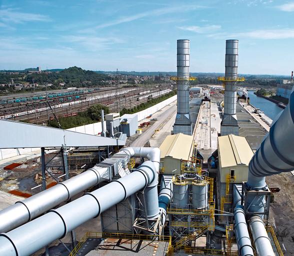 Electric arc furnace dedusting plant