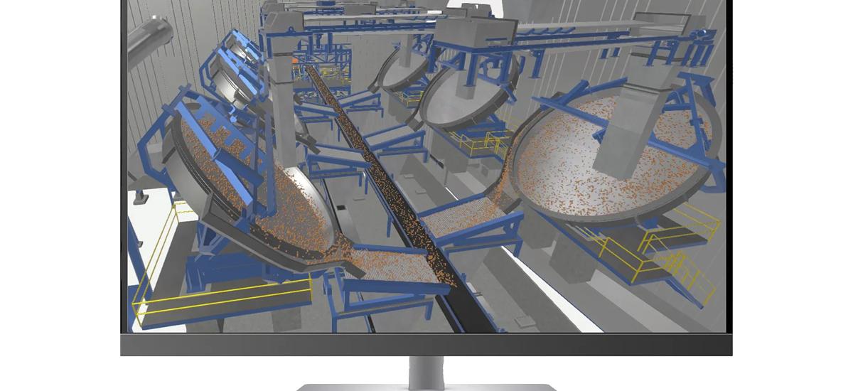 Rendering of green pelletizing disks