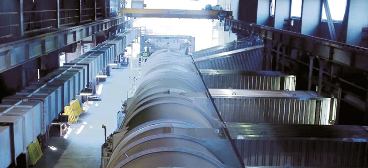 Gas-tight waste gas recirculation hood at voestalpine Stahl, Austria