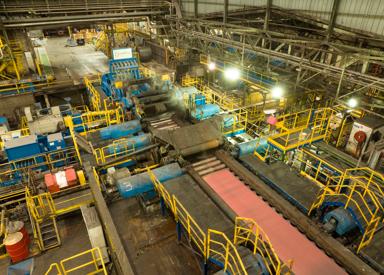 hot strip mill downcoil area