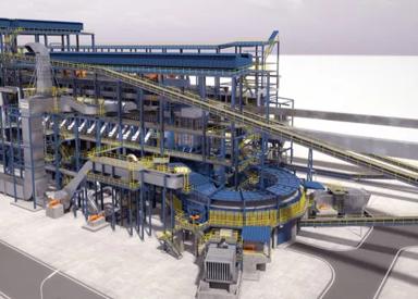 Rendering of a Sinter Plant for iron and steel production