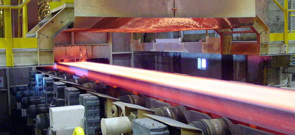 Stainless steel-continuous slab caster at Outokumpu’s stainless steel mill in Tornio, Finland. The caster, modernized by Primetals Technologies, was started up in December 2017.