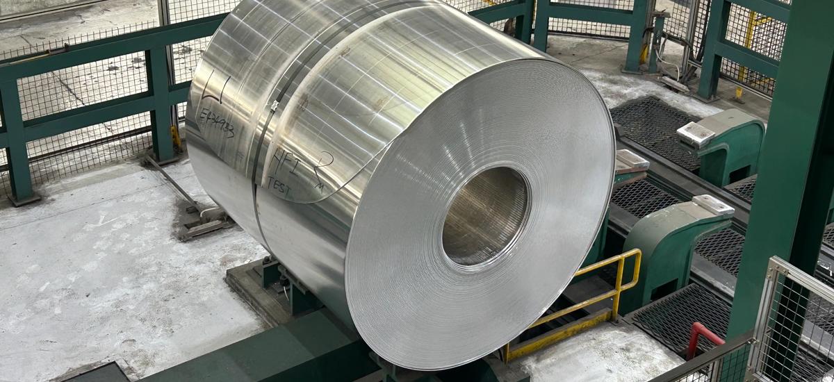 The first coil produced after Primetals Technologies’ modernization at Ulsan Aluminum. 