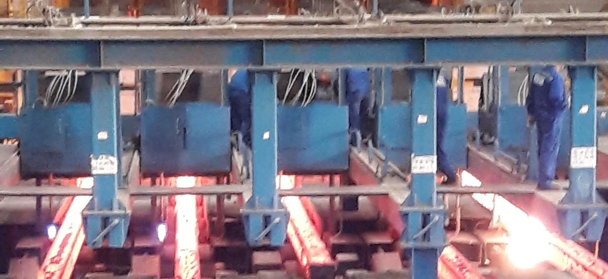 Primetals Technologies five-strand continuous bloom caster at Changzhou Zhongtian Iron & Steel (Zenith Steel), in Changzhou, China. The plant has been in operation since March.