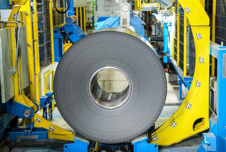 Cold-rolled steel coil from the reversing cold mill at thyssenkrupp in Bochum