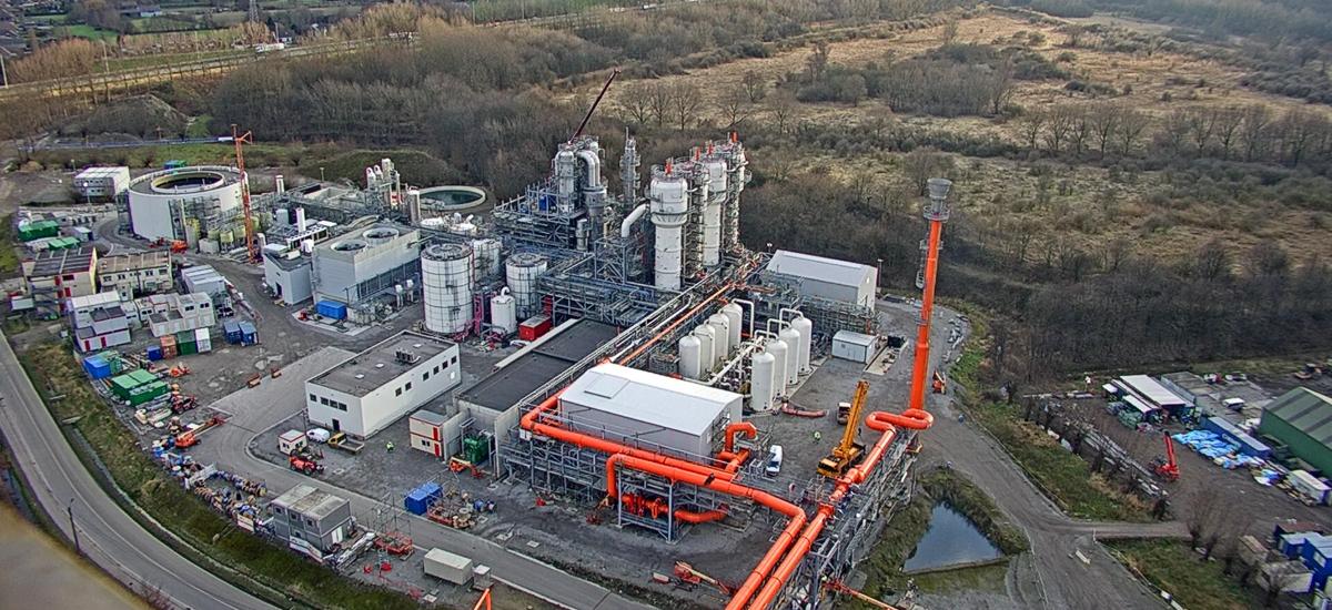 A view of LanzaTech’s Steelanol plant at ArcelorMittal Gent in Belgium, reducing blast furnace emissions.