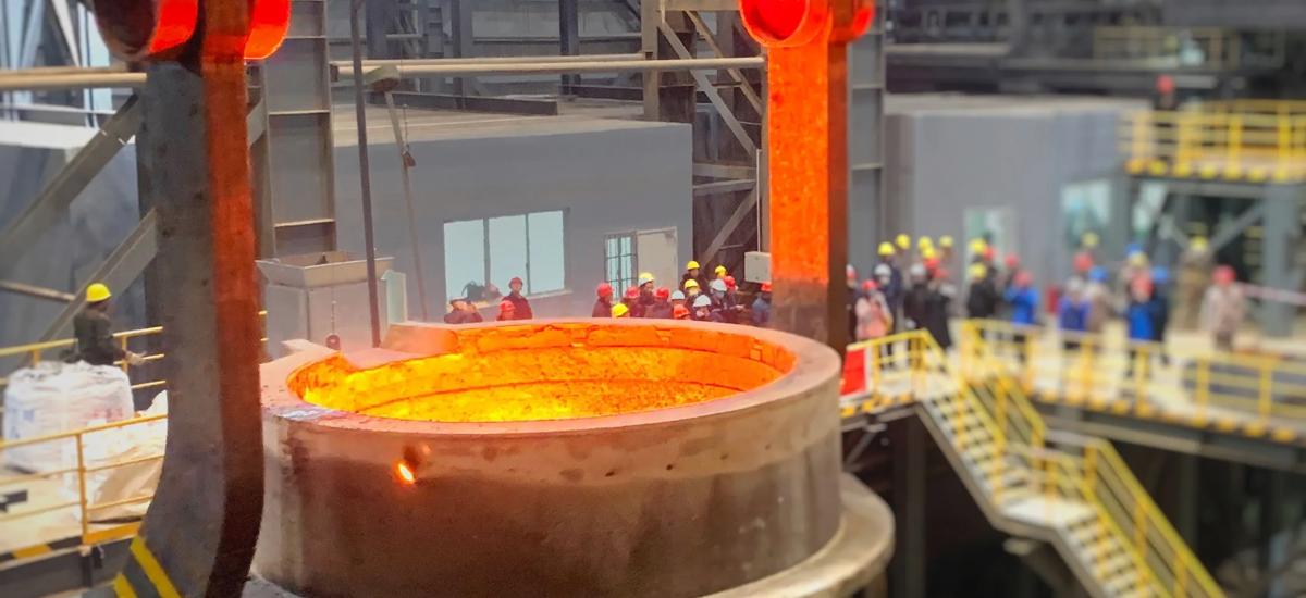 First ladle tapped at new EAF Quantum by Primetals Technologies for Guilin Pinggang, China