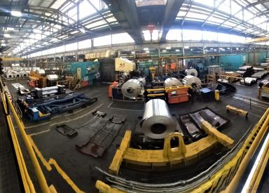 A view of the S5 cold rolling mill. Primetals Technologies will upgrade the mill with hot edge inductors. 