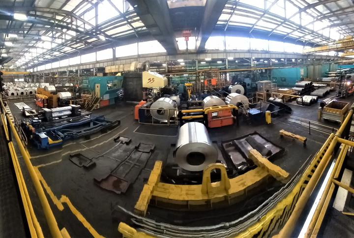 A view of the S5 cold rolling mill. Primetals Technologies will upgrade the mill with hot edge inductors. 