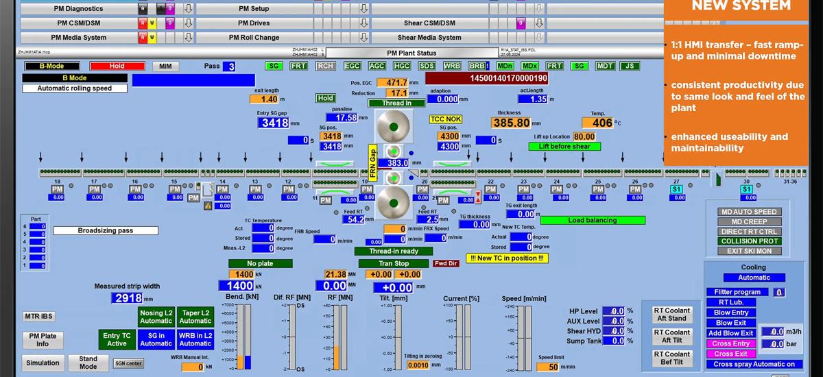 Migrated HMI solution of Aluminium and Steel Mills