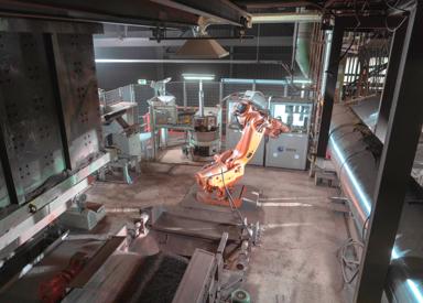 Raw Mix Analyzer positioned in a sinter plant