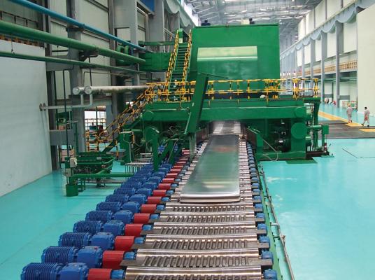 Aluminum hot rolling mill line