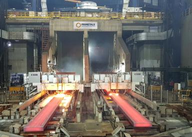 JSW Steel’s two new slab casters from Primetals Technologies at the Dolvi steel plant.  