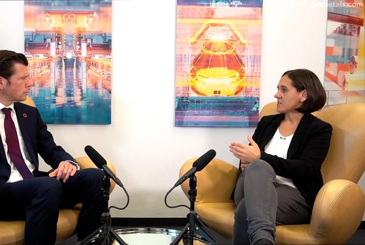 Image of the Pioneers Talk host with interviewee Dr. Sonja Strasser