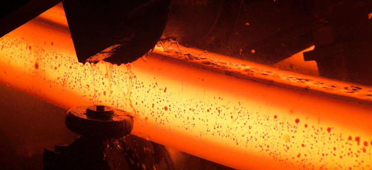 Reference image of a billet caster strand guide from Primetals Technologies