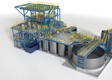 Rendering of a By-Product Leaching plant