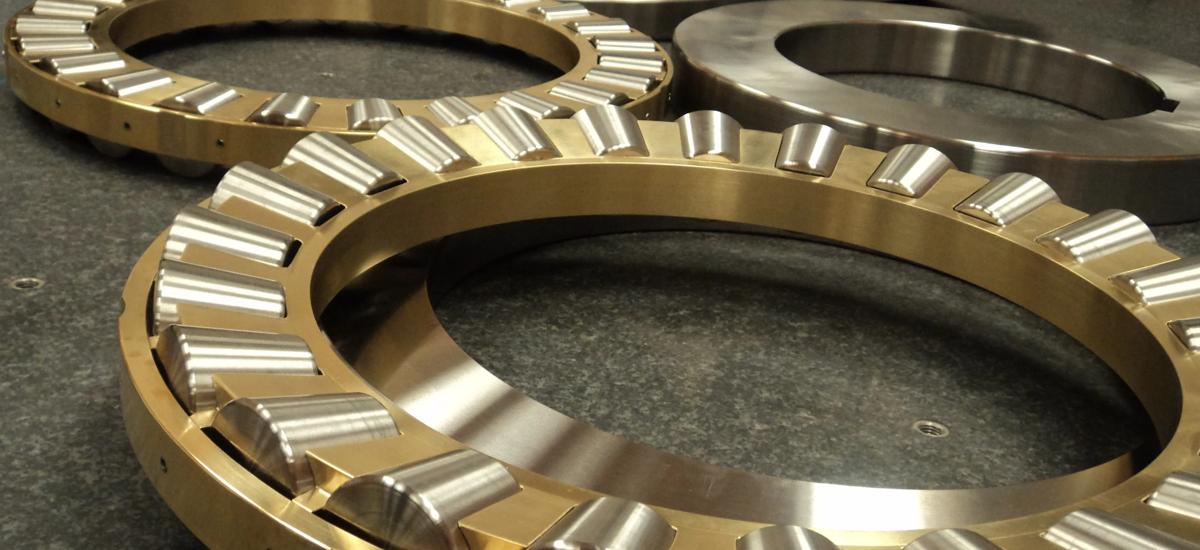 Photo of tapered thrust bearing parts