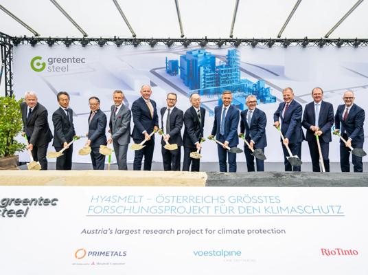Groundbreaking ceremony for the HYFOR and Smelter solutions from Primetals Technologies.