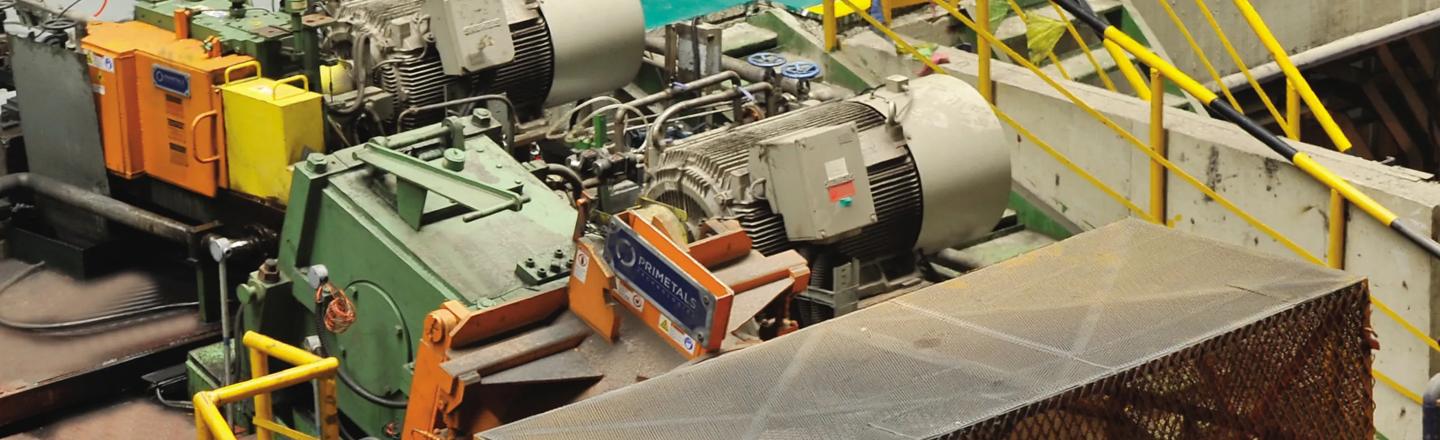 Overhead view of Primetals Technologies Pinch Roll and Laying Head in a combination stainless steel bar and wire rod mill