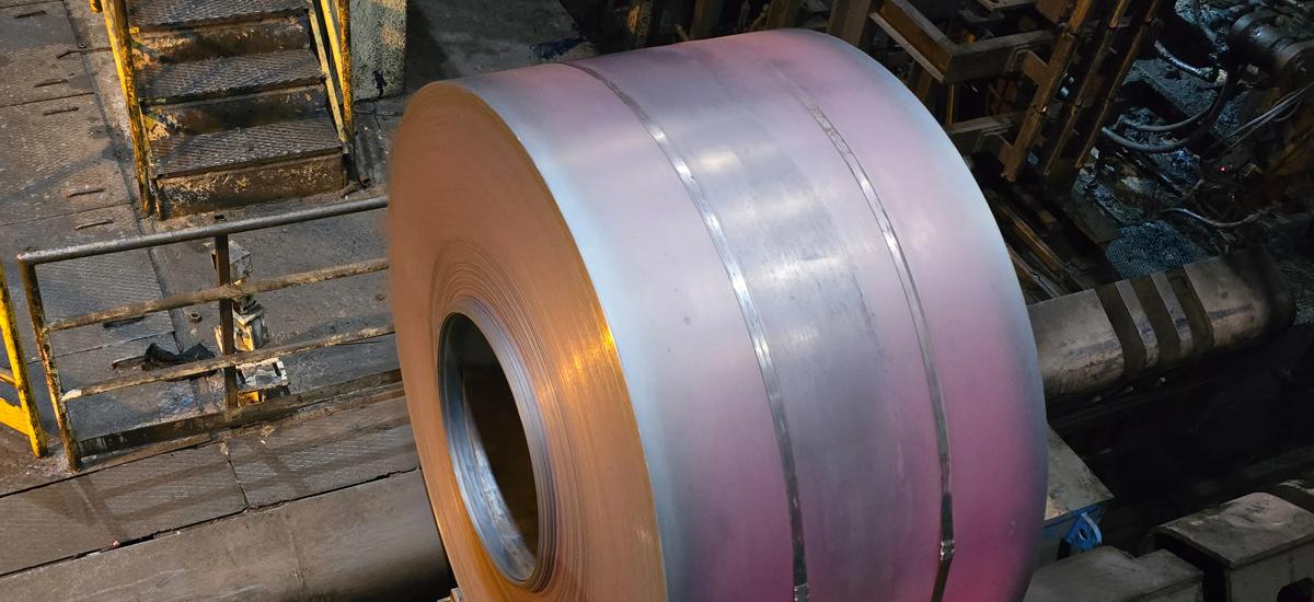 The first coil produced at the steel producer’s hot-strip mill after Primetals Technologies’ modernization of the automation system.  