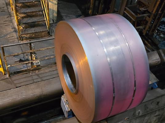 The first coil produced at the steel producer’s hot-strip mill after Primetals Technologies’ modernization of the automation system.  