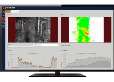 Screenshot of Fume Monitor software